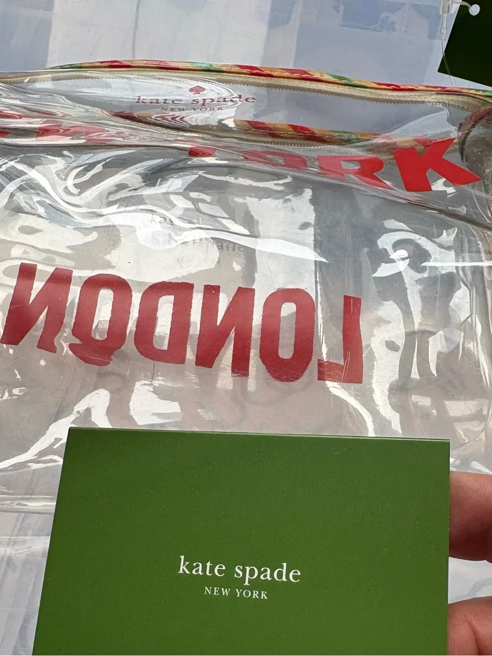 Rare collector piece! KATE SPADE New York Medium Heddy Clear Cosmetic Bag